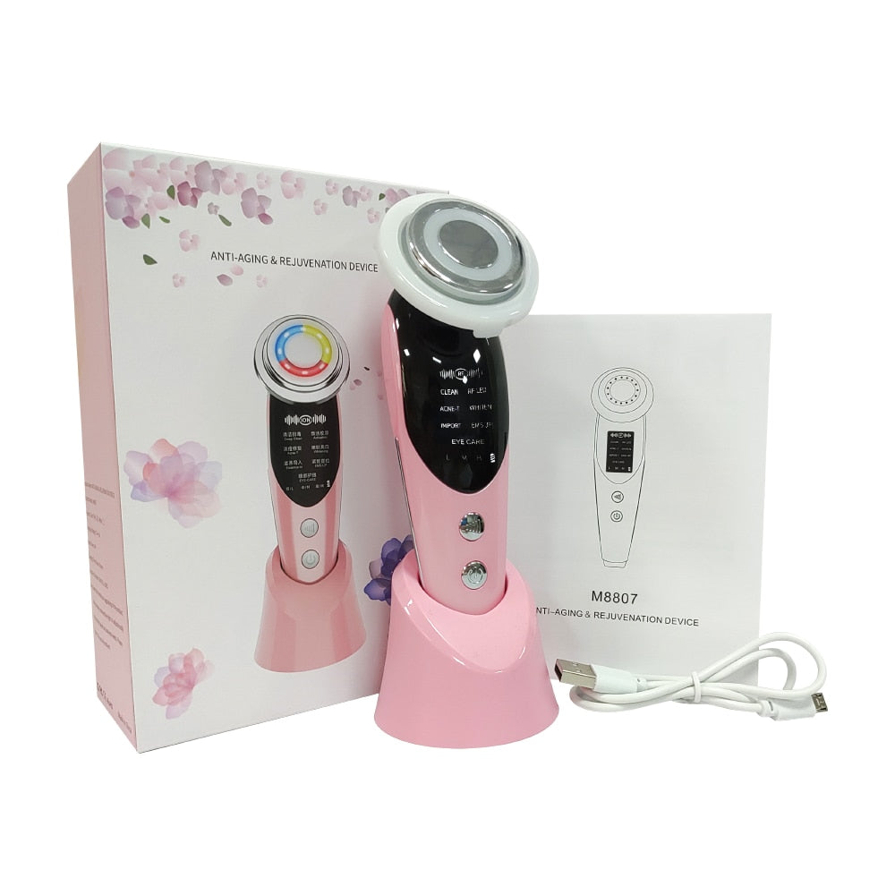 7 in 1 Face Lift Devices Skin Rejuvenation Facial Massager Light Therapy Anti Aging Wrinkle