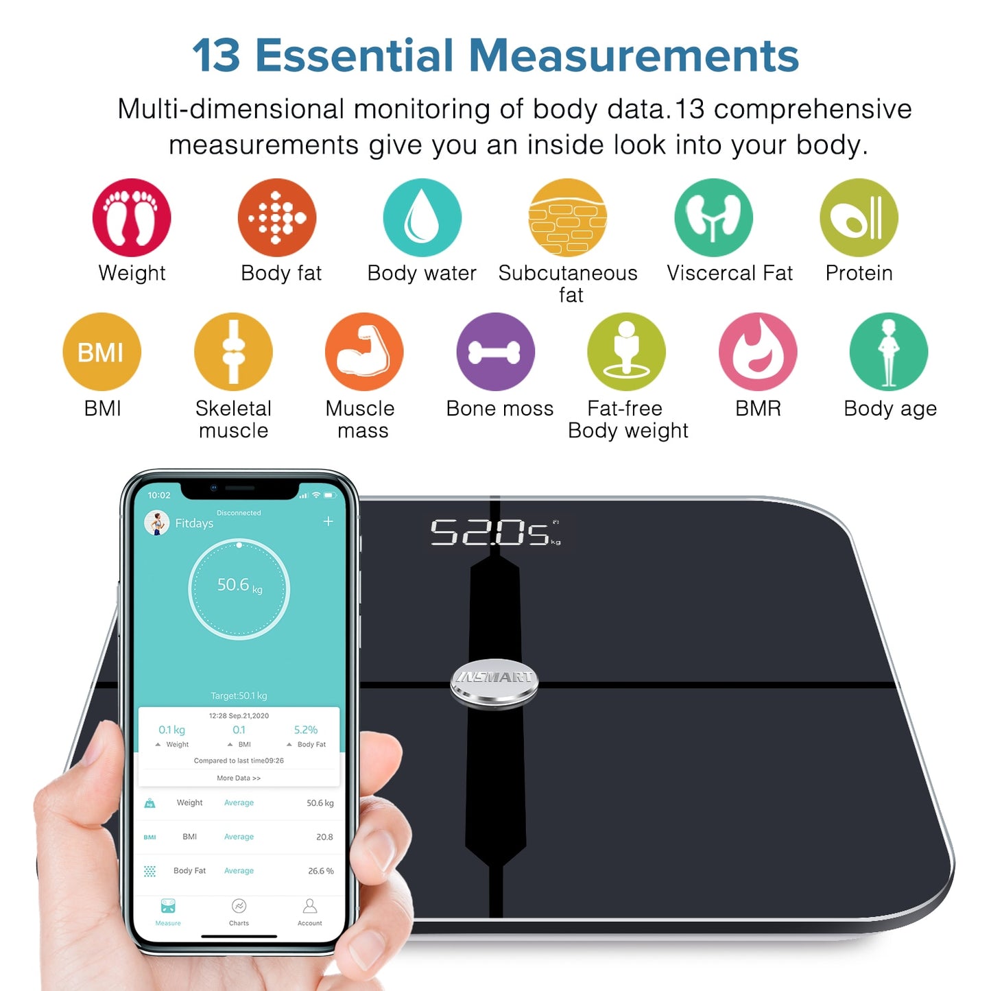 Smart Weight Scale Digital Body Fat Scales Balance