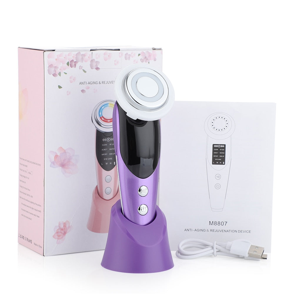 7 in 1 Face Lift Devices Skin Rejuvenation Facial Massager Light Therapy Anti Aging Wrinkle